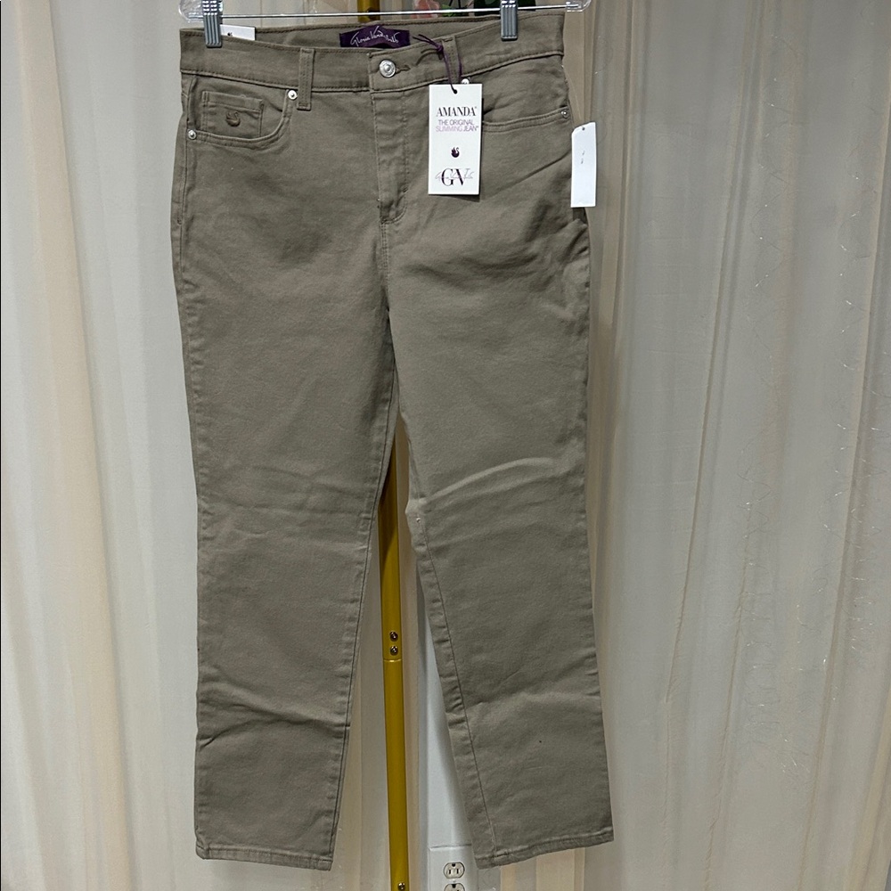 Gloria Vanderbilt Women's Straight Leg Jeans in Khaki color